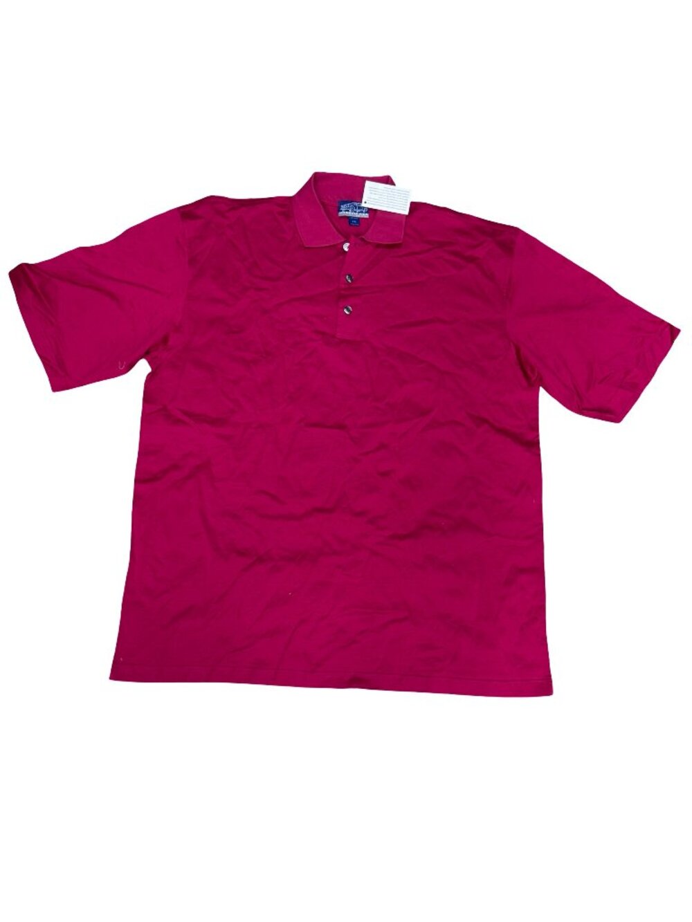 Massimo Fila Mens Polo Tennis Shirt XXL Magenta Red 100% Cotton Made In Italy